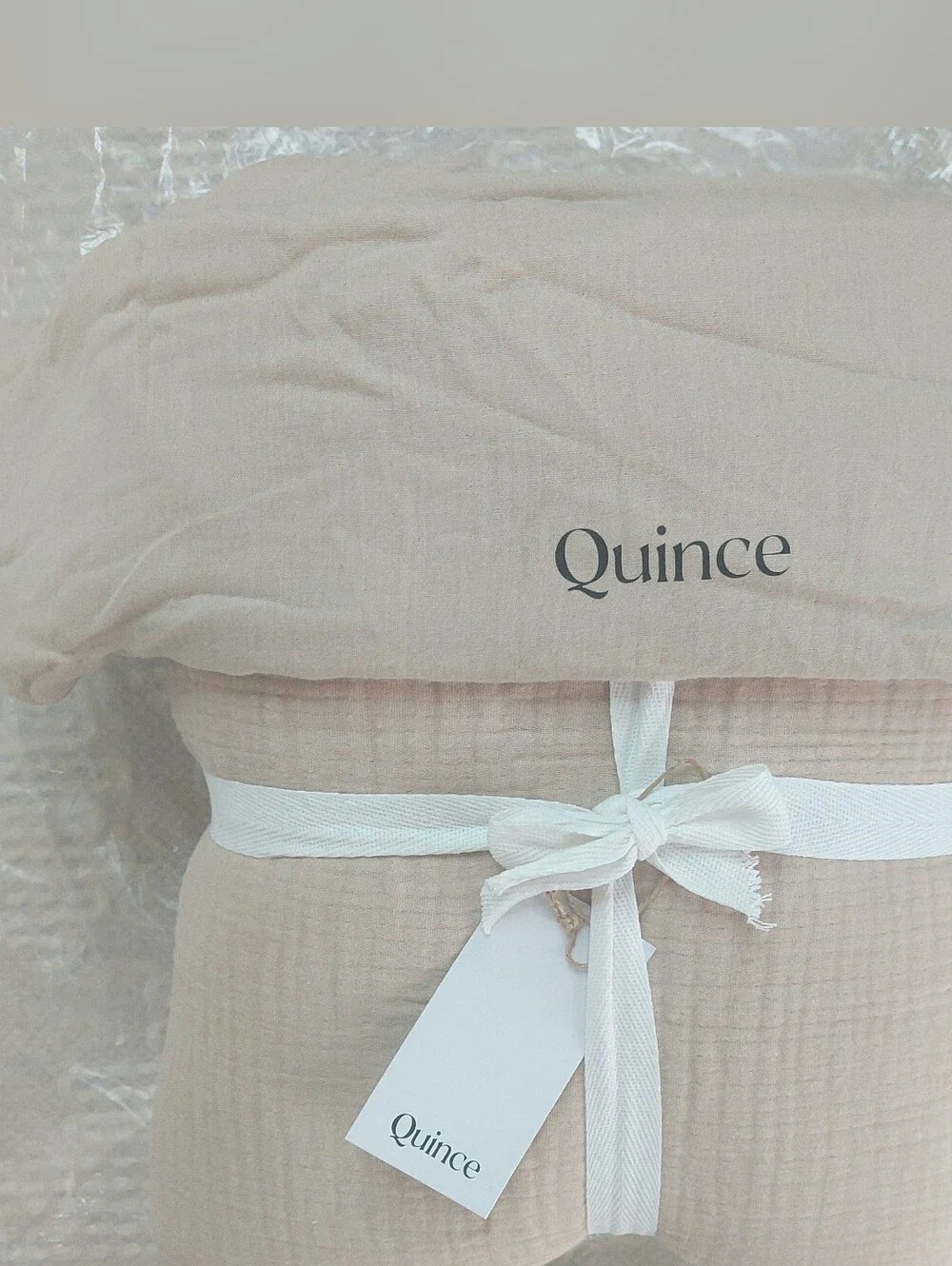 NWT! Quince Organic Cotton Airy Gauze Dune Duvet Cover! Twin (457)